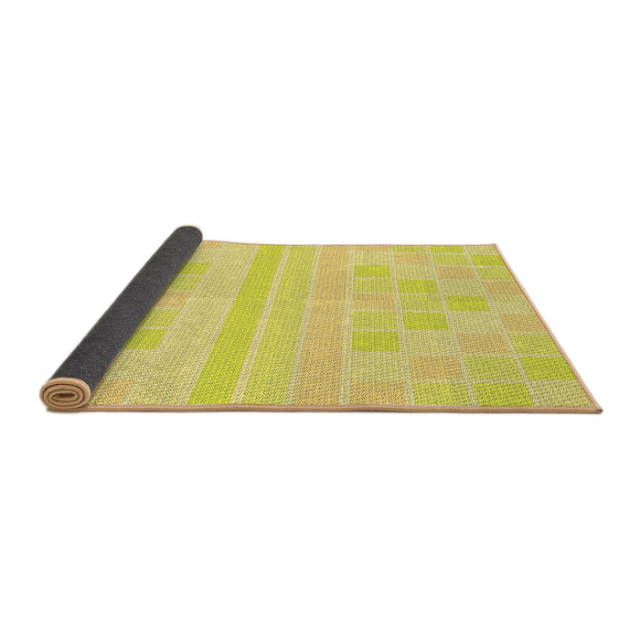 Thickness of Patterned Golden Brown Yellow Rug, pat1472yw