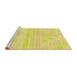 Sideview of Machine Washable Transitional Golden Brown Yellow Rug, wshpat1472yw