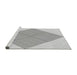 Sideview of Machine Washable Transitional Platinum Gray Rug, wshpat1473gry