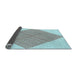 Thickness of Patterned Light Slate Gray Rug, pat1473lblu
