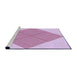 Sideview of Machine Washable Transitional Dark Hot Pink Rug, wshpat1473pur