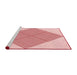 Sideview of Machine Washable Transitional Light Rose Pink Rug, wshpat1473rd