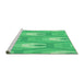 Sideview of Machine Washable Transitional Lime Mint Green Rug, wshpat1474grn