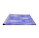 Sideview of Machine Washable Transitional Light Slate Blue Rug, wshpat1474pur