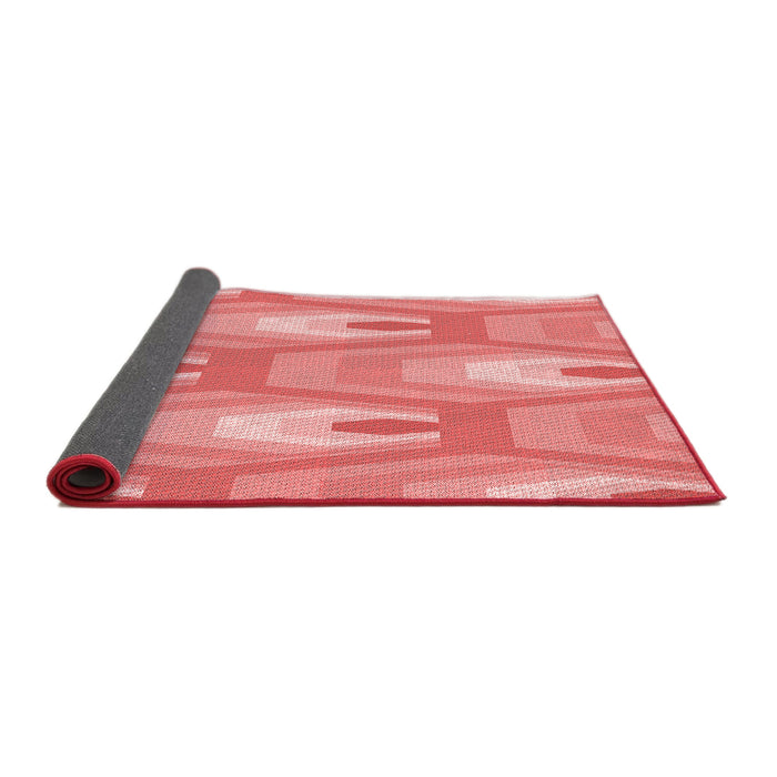 Thickness of Patterned Light Coral Pink Rug, pat1474rd