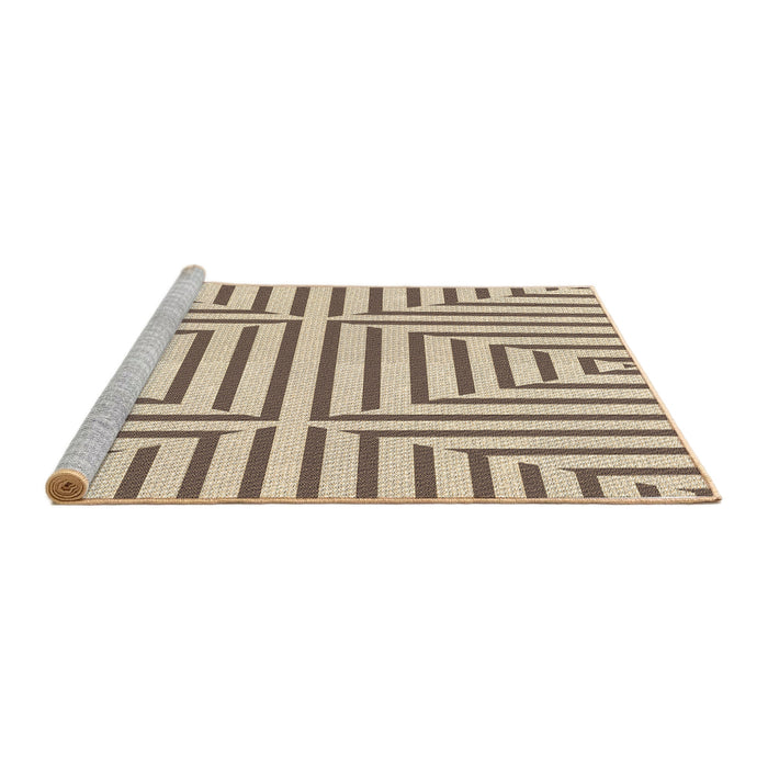 Sideview of Machine Washable Transitional Vanilla Gold Rug, wshpat1475brn