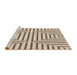 Sideview of Machine Washable Transitional Vanilla Gold Rug, wshpat1475brn