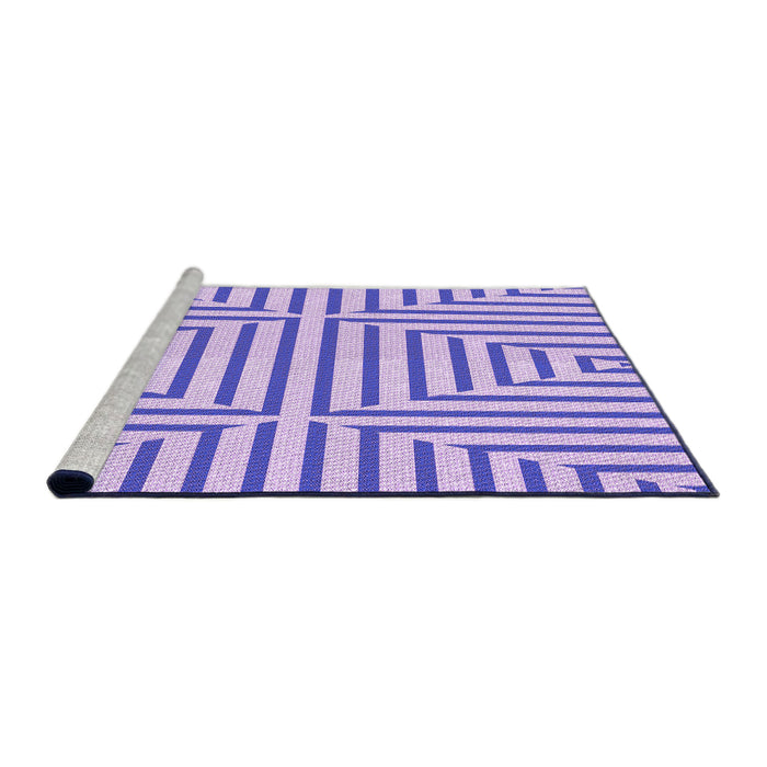 Sideview of Machine Washable Transitional Blossom Pink Rug, wshpat1475pur