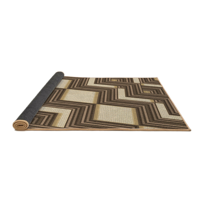 Thickness of Patterned Brown Sugar Brown Rug, pat1476brn