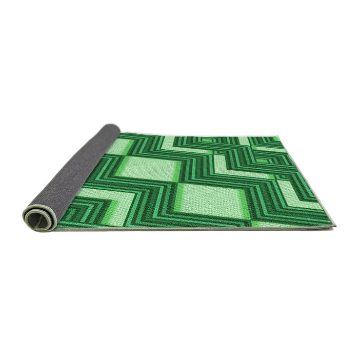 Thickness of Patterned Green Rug, pat1476grn