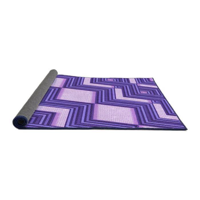 Thickness of Patterned Amethyst Purple Rug, pat1476pur