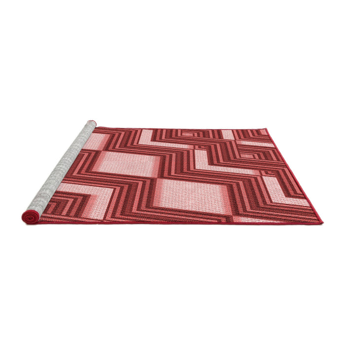 Sideview of Machine Washable Transitional Red Rug, wshpat1476rd