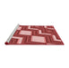 Sideview of Machine Washable Transitional Red Rug, wshpat1476rd