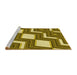 Sideview of Machine Washable Transitional Dark Bronze Brown Rug, wshpat1476yw