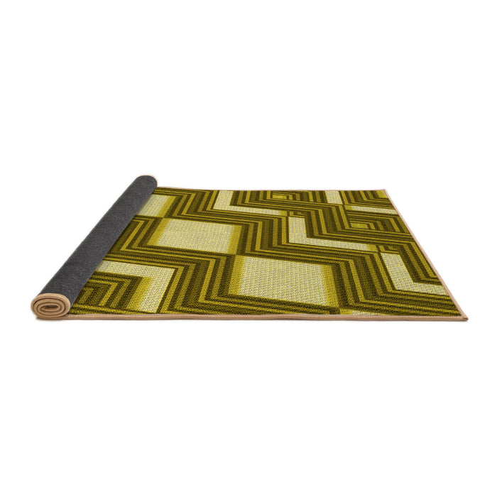 Thickness of Patterned Dark Bronze Brown Rug, pat1476yw