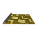 Thickness of Patterned Dark Bronze Brown Rug, pat1476yw