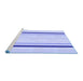 Sideview of Machine Washable Transitional Blue Rug, wshpat1477blu