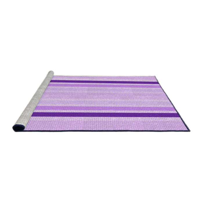 Sideview of Machine Washable Transitional Purple Rug, wshpat1477pur