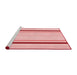 Sideview of Machine Washable Transitional Pink Rug, wshpat1477rd