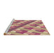 Sideview of Machine Washable Transitional Pink Rug, wshpat1478brn