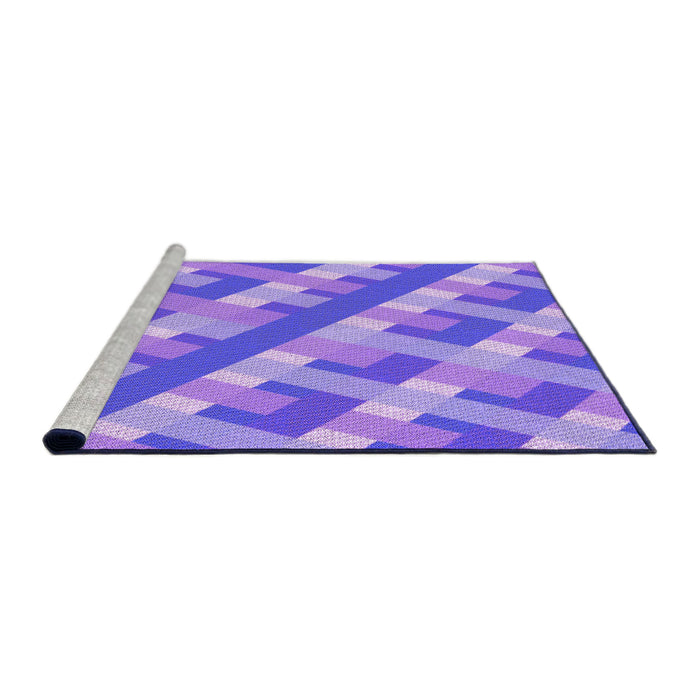 Sideview of Machine Washable Transitional Purple Rug, wshpat1478pur