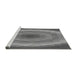 Sideview of Machine Washable Transitional Carbon Gray Rug, wshpat148gry