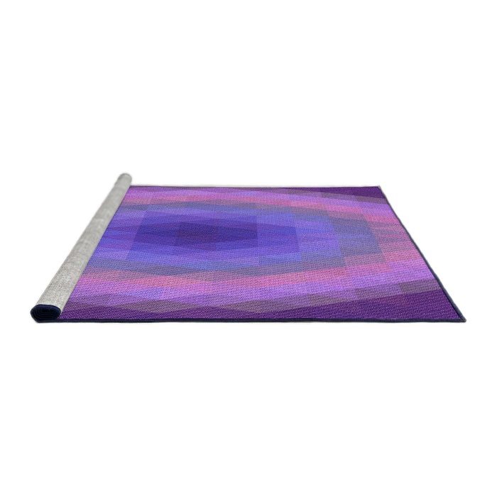 Sideview of Machine Washable Transitional Purple Rug, wshpat148pur