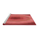 Sideview of Machine Washable Transitional Red Rug, wshpat148rd