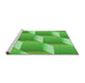 Sideview of Machine Washable Transitional Emerald Green Rug, wshpat1480grn