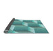 Thickness of Patterned Deep-Sea Green Rug, pat1480lblu
