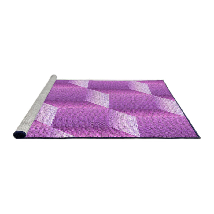 Sideview of Machine Washable Transitional Violet Purple Rug, wshpat1480pur