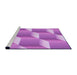 Sideview of Machine Washable Transitional Violet Purple Rug, wshpat1480pur