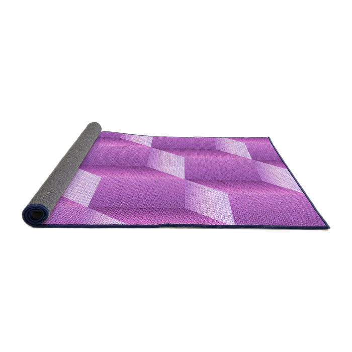 Thickness of Patterned Violet Purple Rug, pat1480pur