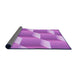 Thickness of Patterned Violet Purple Rug, pat1480pur