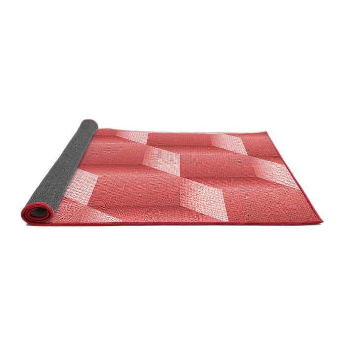 Thickness of Patterned Ruby Red Rug, pat1480rd