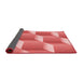 Thickness of Patterned Ruby Red Rug, pat1480rd