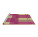 Sideview of Machine Washable Transitional Brown Sand Brown Rug, wshpat1481brn