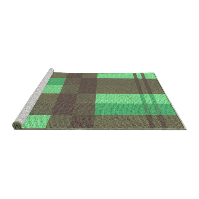 Sideview of Machine Washable Transitional Brown Rug, wshpat1481grn