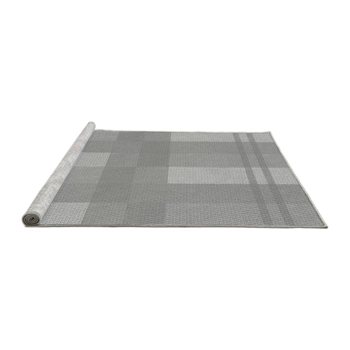 Sideview of Machine Washable Transitional Gray Rug, wshpat1481gry