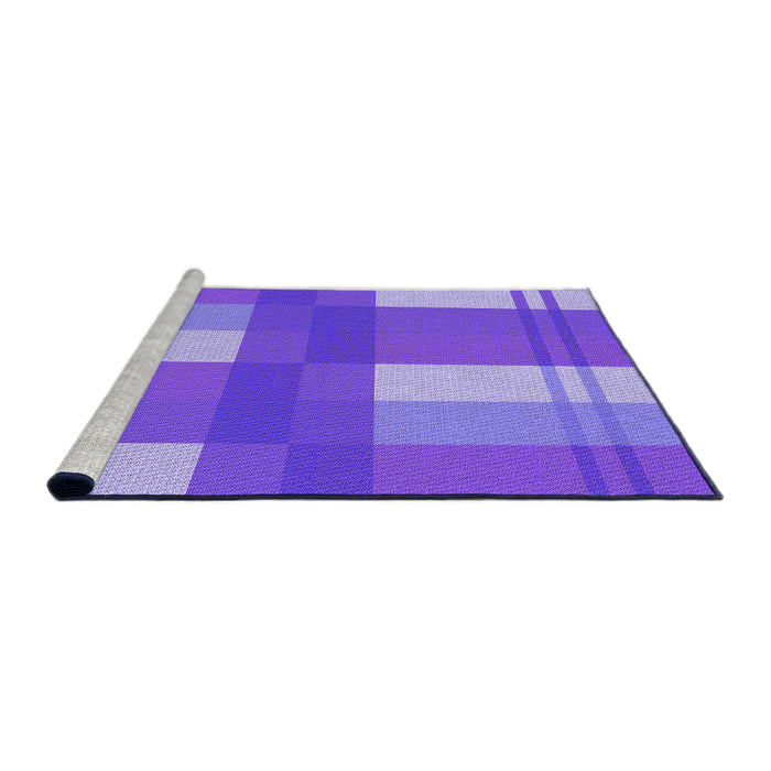 Sideview of Machine Washable Transitional Purple Rug, wshpat1481pur
