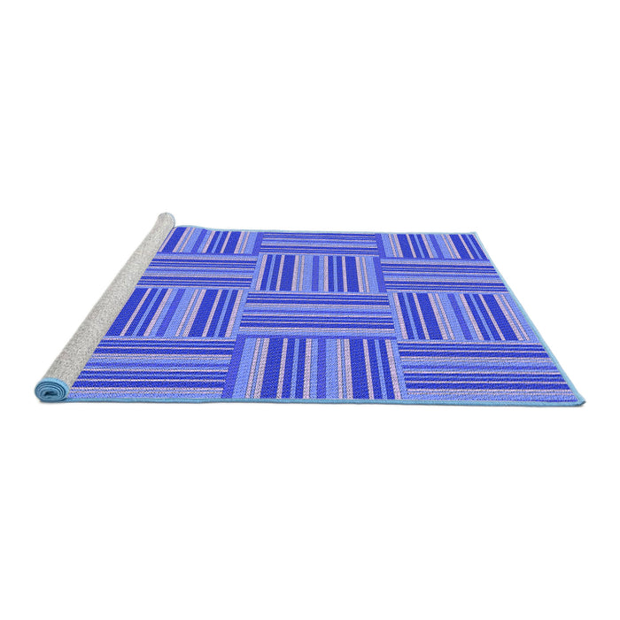 Sideview of Machine Washable Transitional Purple Mimosa Purple Rug, wshpat1482blu