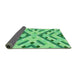 Thickness of Patterned Jade Green Rug, pat1483grn