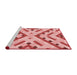 Sideview of Machine Washable Transitional Pink Rug, wshpat1483rd