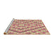 Sideview of Machine Washable Transitional Red Rug, wshpat1484brn