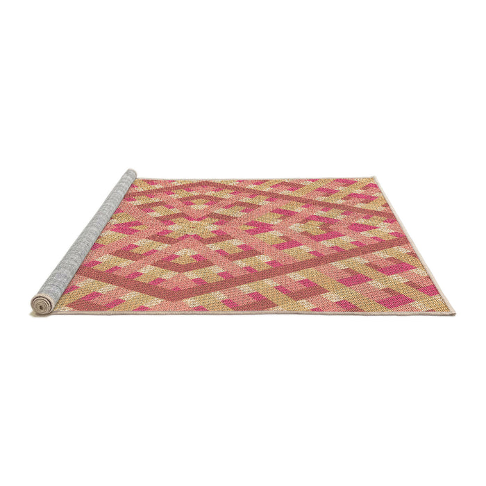 Sideview of Machine Washable Transitional Red Rug, wshpat1484org