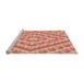 Sideview of Machine Washable Transitional Red Rug, wshpat1484org