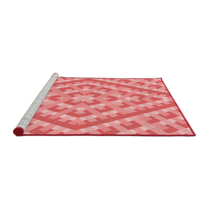 Sideview of Machine Washable Transitional Pastel Pink Rug, wshpat1484rd