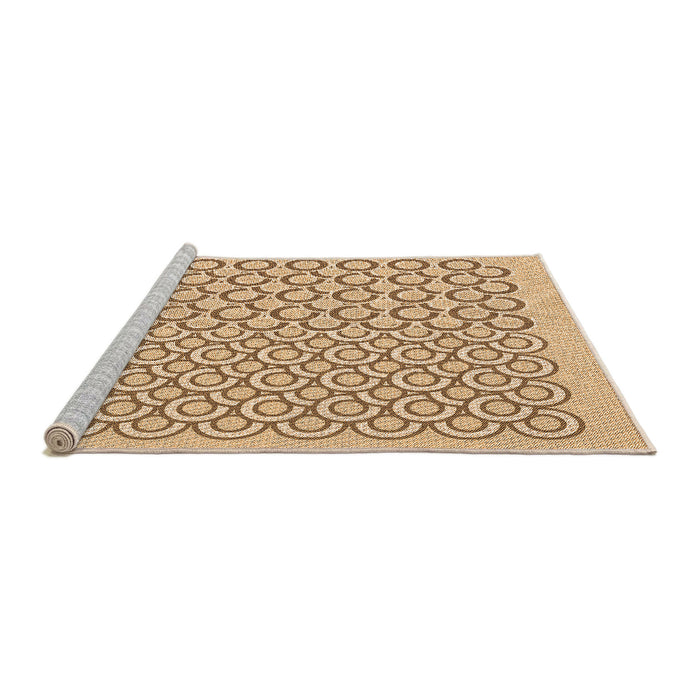 Sideview of Machine Washable Transitional Brown Gold Rug, wshpat1485org