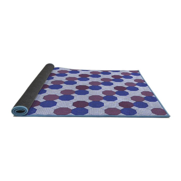 Thickness of Patterned Amethyst Purple Rug, pat1486blu