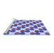 Sideview of Machine Washable Transitional Amethyst Purple Rug, wshpat1486blu